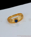 Daily Wear Blue Sapphire Original Impon Finger Rings For Ladies FR1087