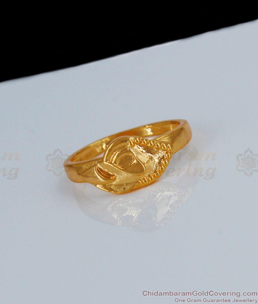 Daily Wear Original Impon Finger Ring Collections From Chidambaram Gold Covering FR1100