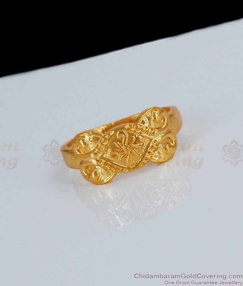 Ladies Wear Original Impon Finger Ring Collections From Chidambaram Gold Covering FR1102