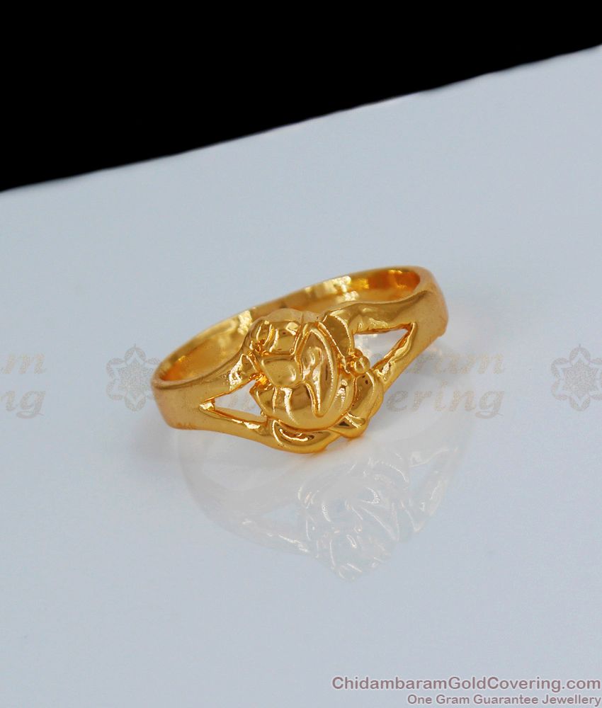 Vinayagar Design Original Impon Finger Ring Collections From Chidambaram Gold Covering FR1103 Vinayagar Design Original Impon Finger Ring Collections From Chidambaram Gold Covering FR1103