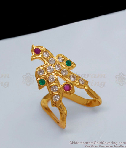 fr1115 latest nice bird design multi color stone finger ring for daily use online 1