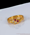Original Impon Ruby White Stone Finger Ring Daily Use FR1125