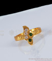 New Arrival Original Impon Finger Ring Emerald White Stone FR1127