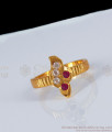 Original Impon Ruby White Stone Finger Ring Collections FR1128