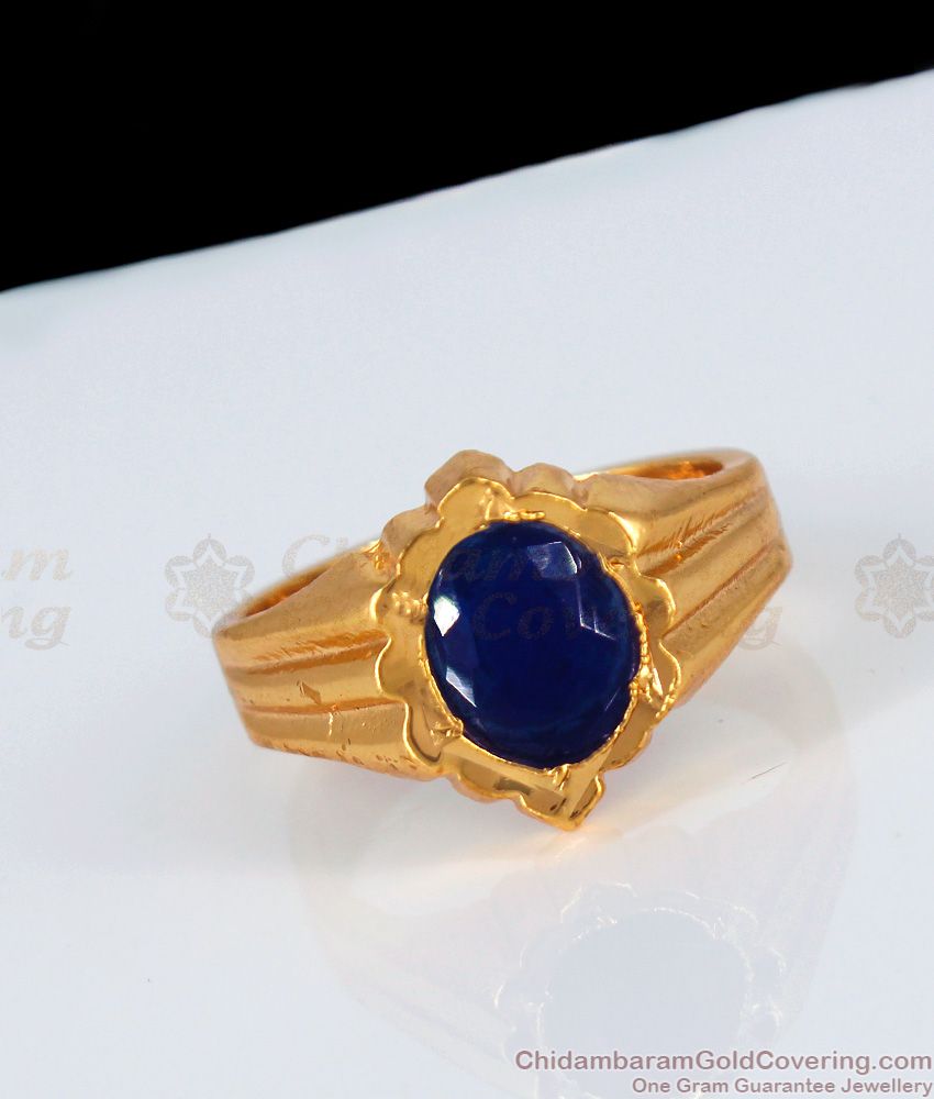 Blue Sapphire Original Impon Finger Rings For Mens Daily Wear Fr1131 Blue Sapphire Original Impon Finger Rings For Mens Daily Wear Fr1131