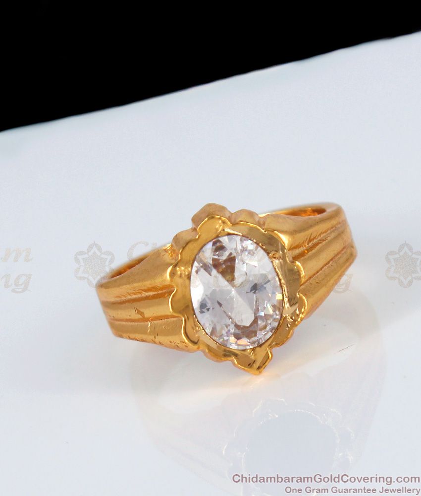 Diamond Stone Original Impon Finger Rings For mens Daily Wear FR1132