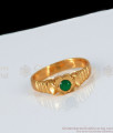 Elegant Emerald Stone Gold Impon Finger Rings FR1150