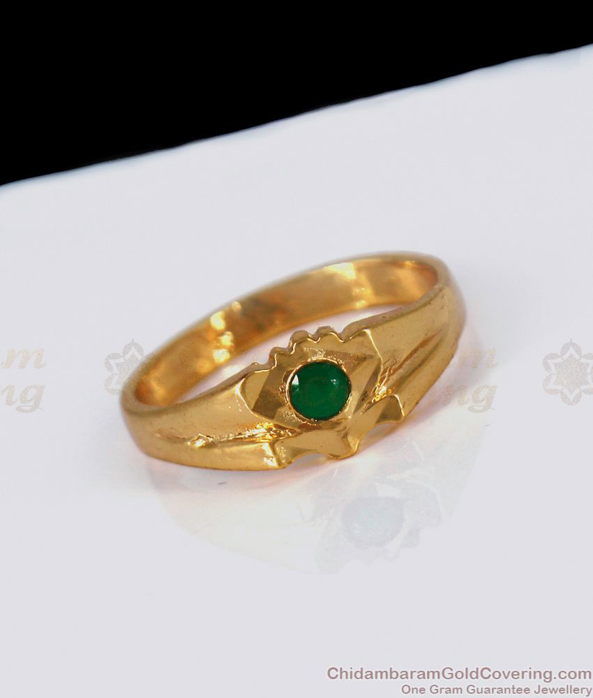 Emerald Stone Gold Impon Finger Rings Buy Online FR1153 Emerald Stone Gold Impon Finger Rings Buy Online FR1153