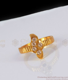 New Arrival White Stone Gold Impon Finger Rings FR1155