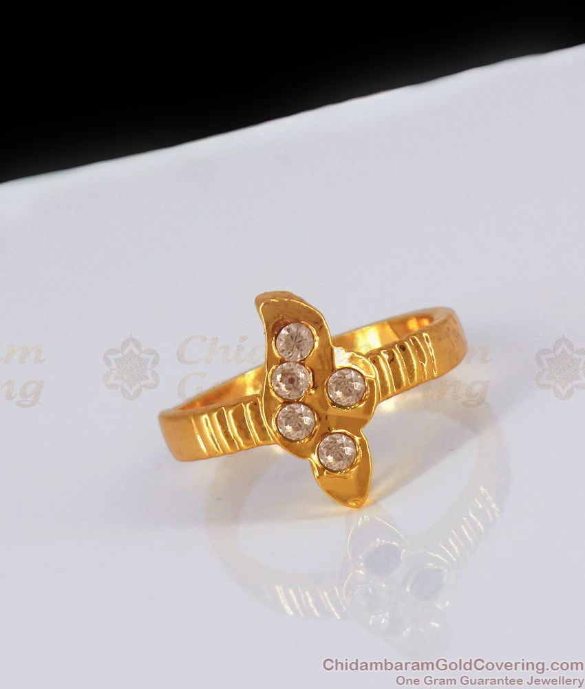 New Arrival White Stone Gold Impon Finger Rings FR1155