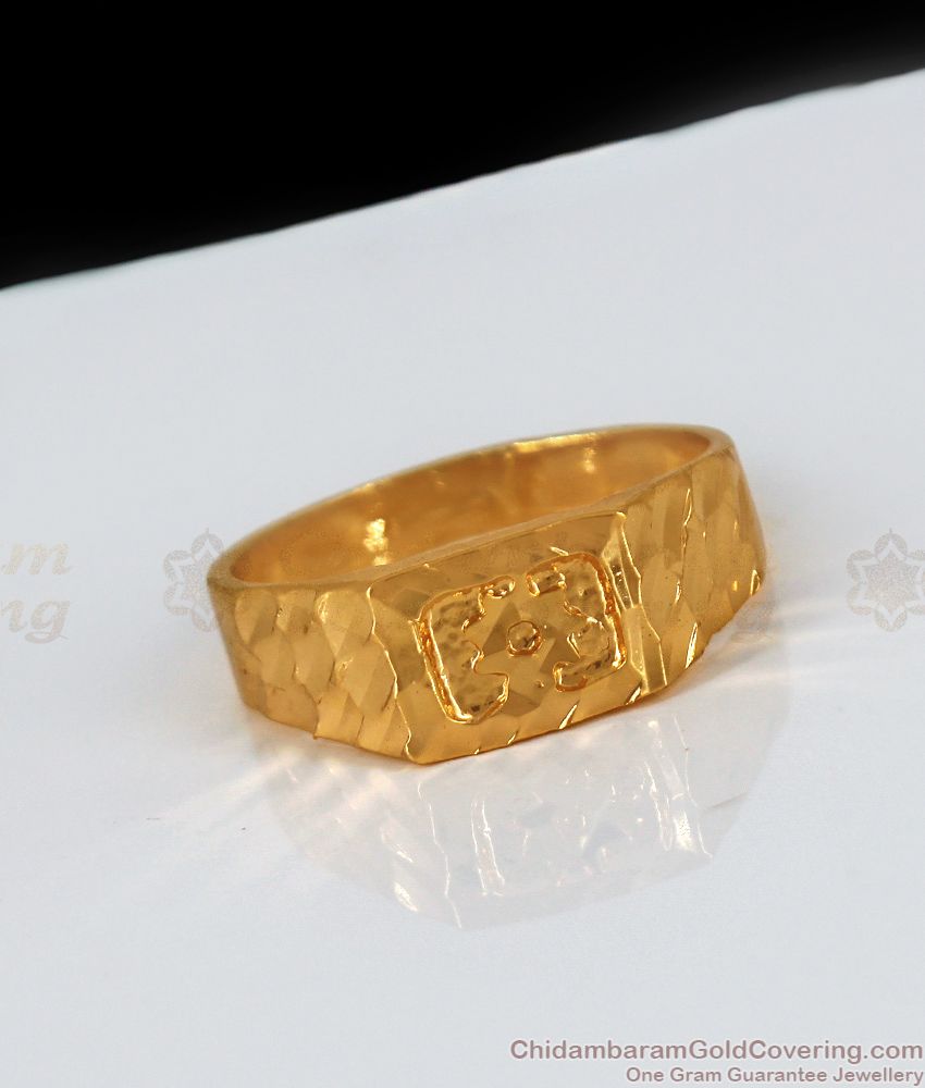 1 GRAM GOLD PLATING PLAN RING FOR MEN DESIGN A-203 – Radhe Imitation