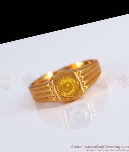 fr1174 latest design finger ring with yellow stone 1