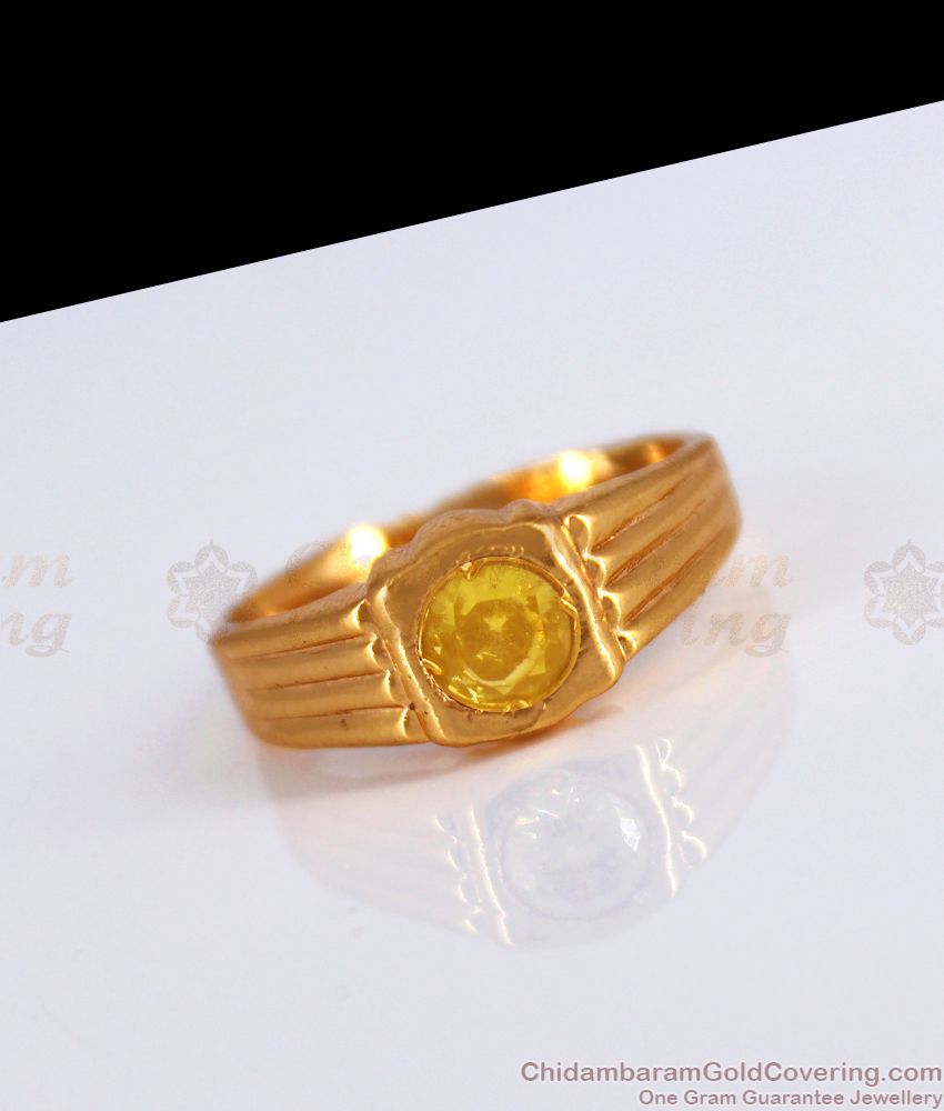 Latest Design Yellow Stone Gold Ring Womens Collections FR1174