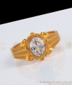 Impon White Stone Gold Rings Mens Fashion Daily Wear FR1186