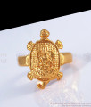 Lakshmi In Turtle Design Impon Gold Ring Collections FR1200