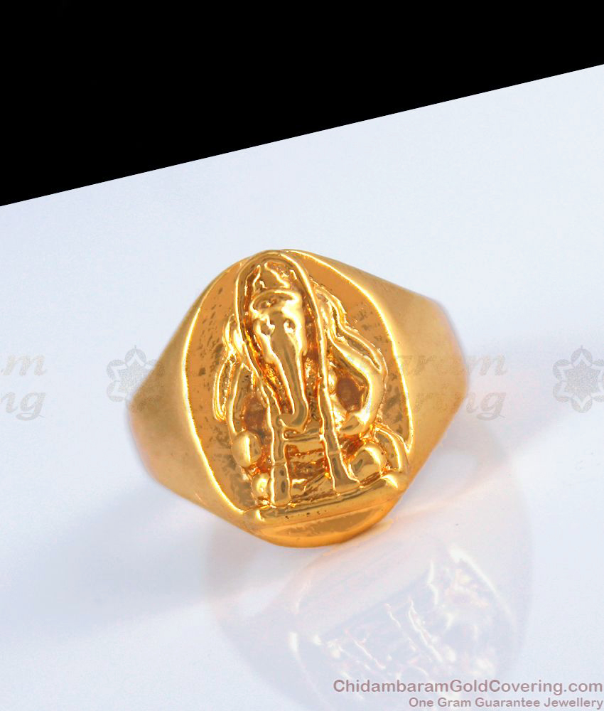 Divine Vinayagar Design Original Impon Ring For Mens FR1201