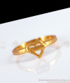 Lovely Heartin Design Pure Impon Gold Ring Shop Online FR1212