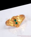 Elegant Emerald Stone Impon Gold Finger Ring Designs FR1226