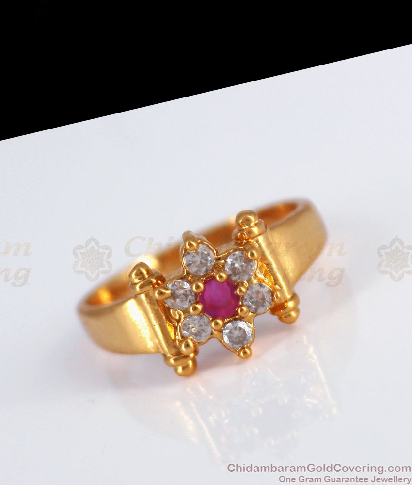 Diamond Pattern Real Impon Finger Ring Designs FR1237