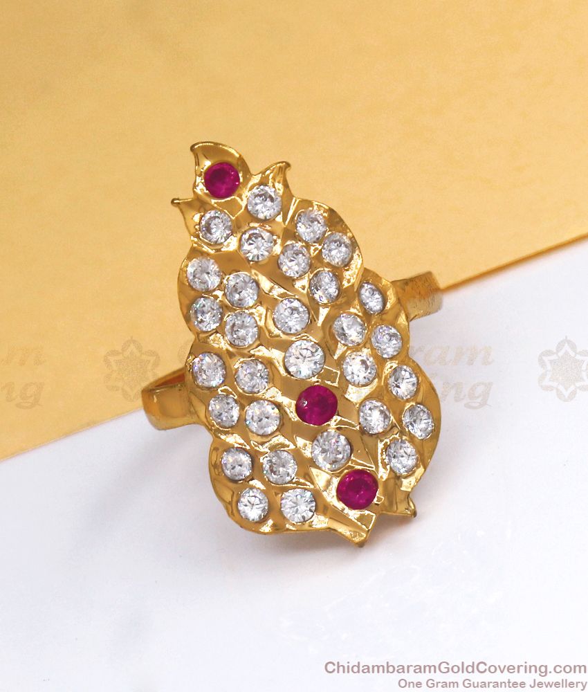 Traditional Impon Finger Ring Gati Stone Imitation Jewelry FR1260