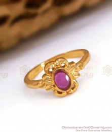 Pure Impon Pachaloha Finger Ring With Pink Stone FR1281