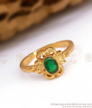 Latest Emerald Stone 5 Metal Finger Ring Shop Online FR1283