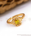 Glittering Yellow Stone Real Impon Finger Ring Collection FR1284