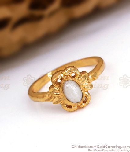 Buy Traditional Gold Plated Daily Use Impon Red Coral Ring for Ladies