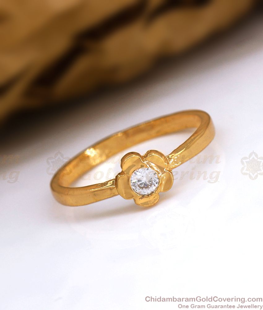 White Gem Stone Impon Finger Ring Shop Online FR1289