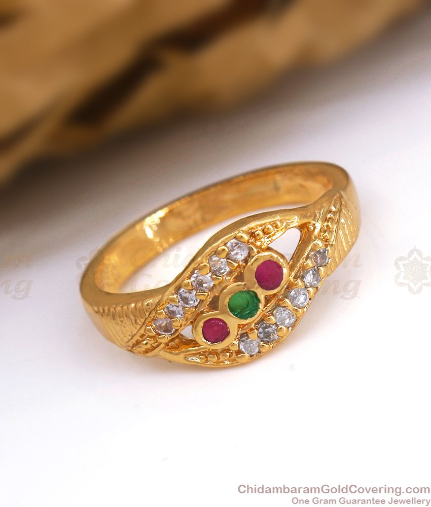 Buy Original Five Metal Daily Use Ring Design Plain 1 Gram Gold Ring Online