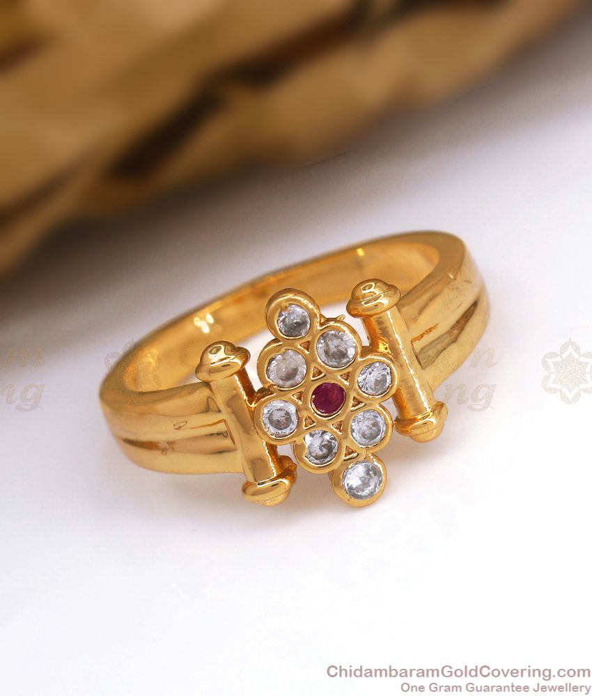 Latest Flower Design Impon Finger Ring Design With Price FR1300