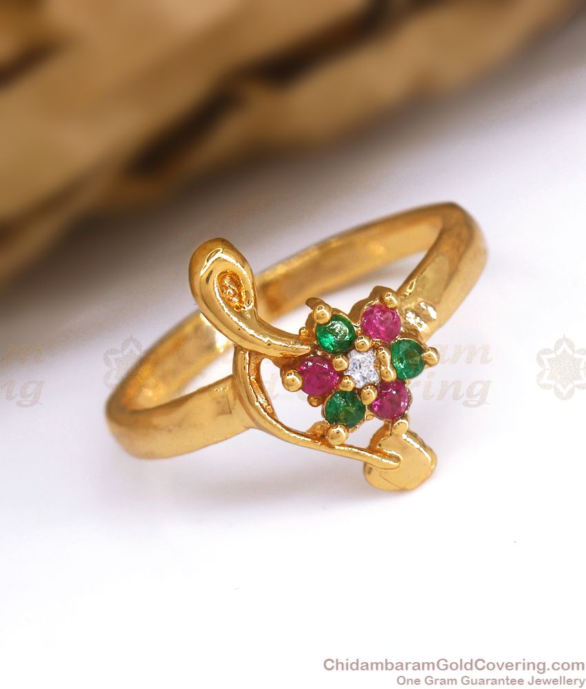 Multi Stone Musical Note Finger Ring Impon Collection FR1305
