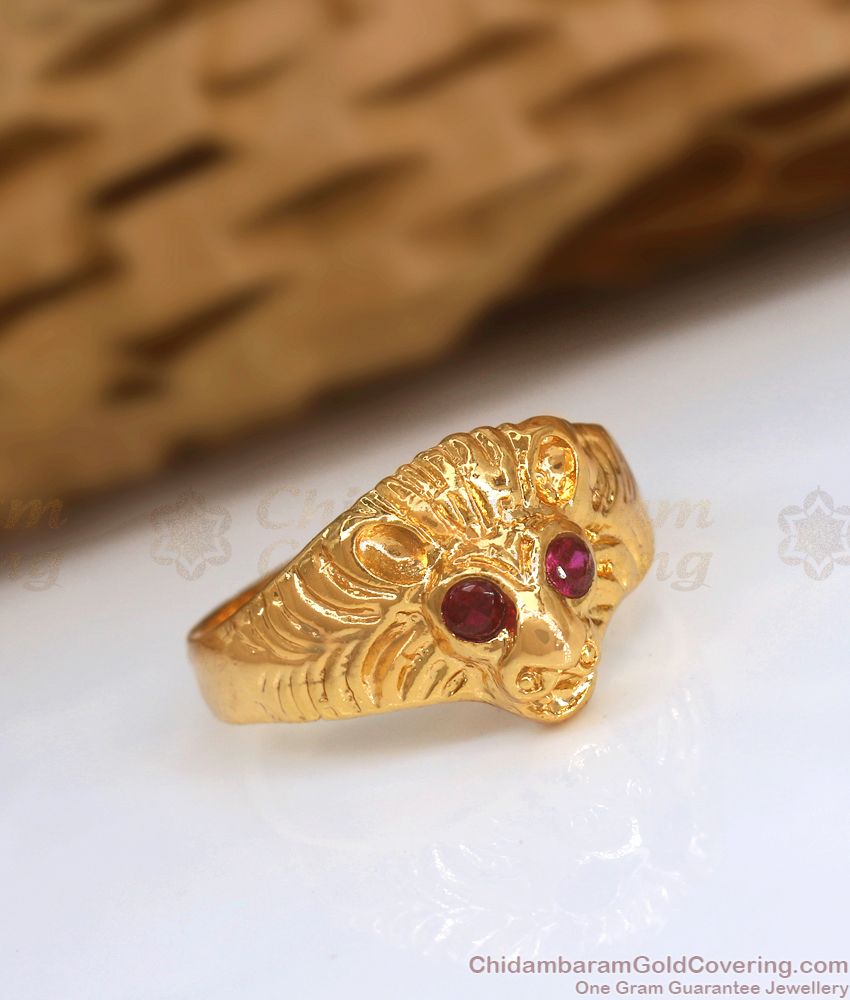 Lion Face Impon Finger Ring for Daily Use FR1333