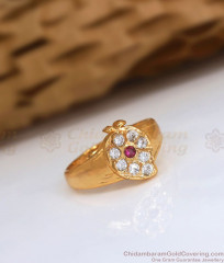 Original Impon Finger Ring Mango Design One Gram Gold Collections FR1341