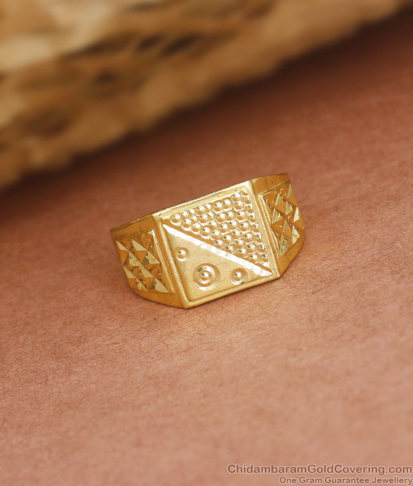 2 Gram Gold Plated Design Superior Quality Ring for Men FR1344