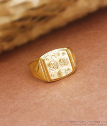 Buy Online Maragatha Kal Type Pure Five Metal Men Rings For Daily