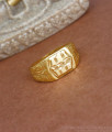2 Gram Gold Plated Stylish Design Best Quality Ring for Men FR1349