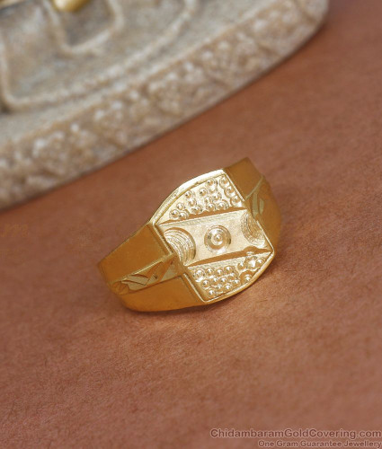22K Gold Ring For Men with Cz - 235-GR7184 in 6.950 Grams