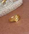 Two Line Forming Finger Ring Womens Online Jewelry FR1356