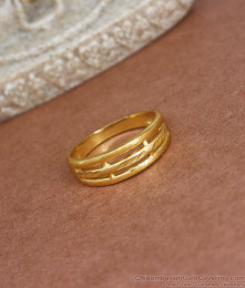 Plain Gold Ring Daily Wear Forming Design 2 Gram Jewelry FR1357