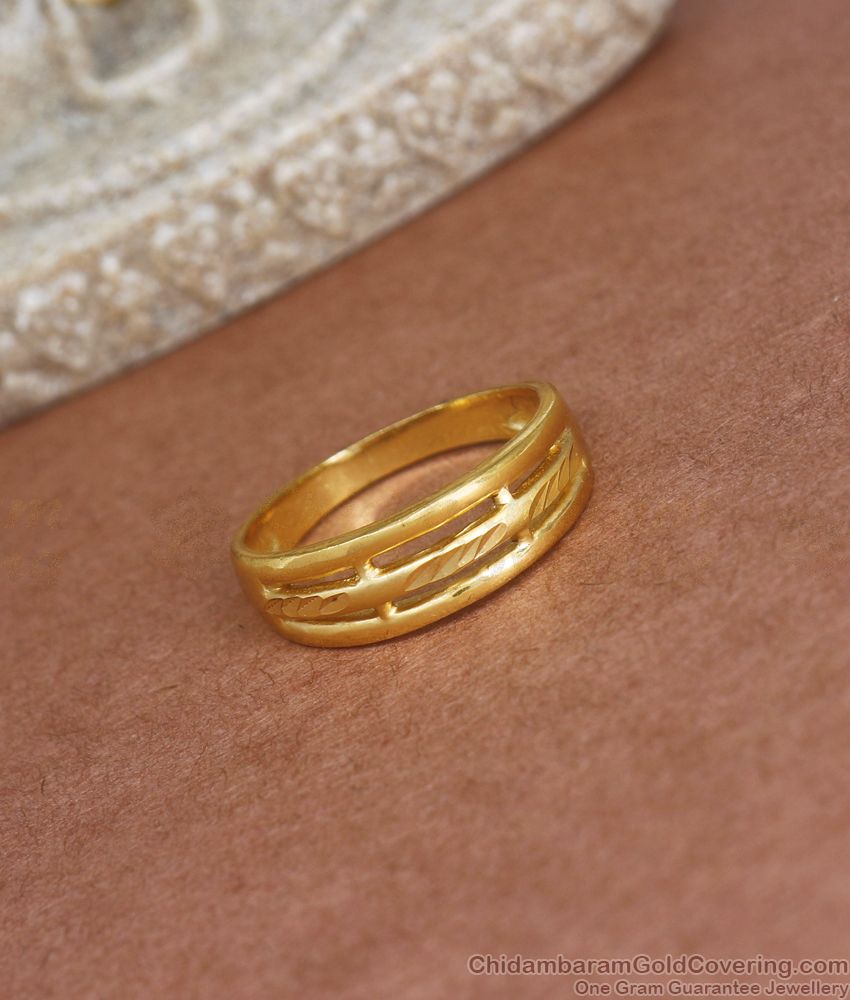 Plain Gold Ring Daily Wear Forming Design 2 Gram Jewelry FR1357