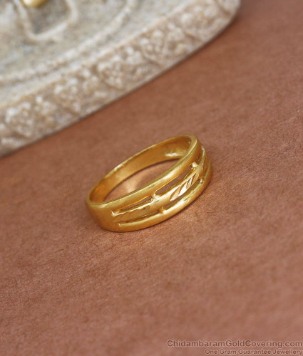 Plain Gold Ring Daily Wear Forming Design Gram Jewelry FR1357
