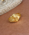 Gold Tone Sai Baba Finger Ring Design Daily Wear FR1361
