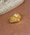 Gold Tone Sai Baba Finger Ring Design Daily Wear FR1361