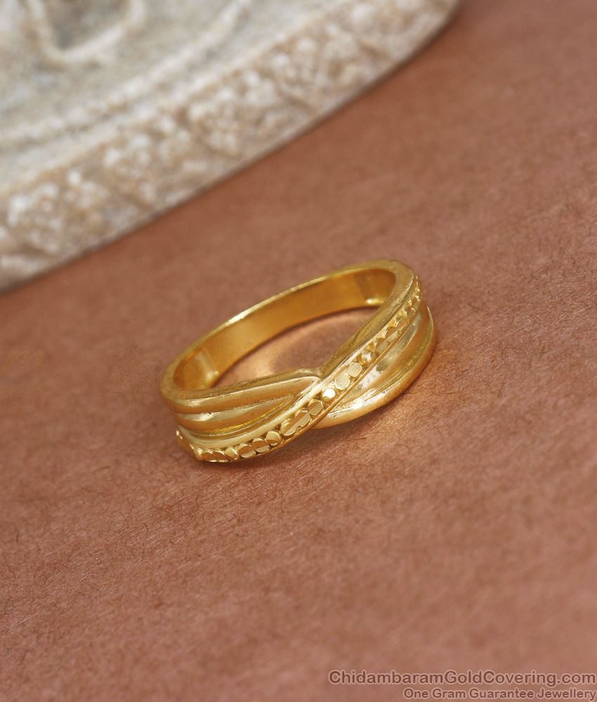 Two Gram Gold Best Quality Plain Ring Shop Online FR1363