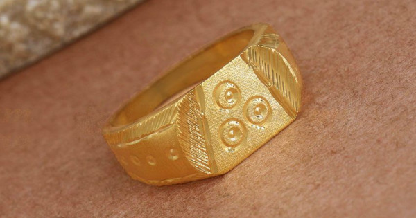 Buy Party Wear Gold Finger Ring for Men Available Online FR1381