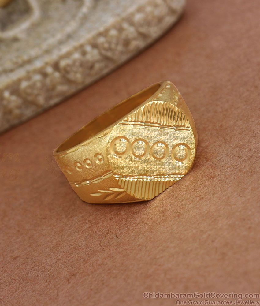 Two Gram Gold Stylish Mens Finger Ring Collection Online FR1387