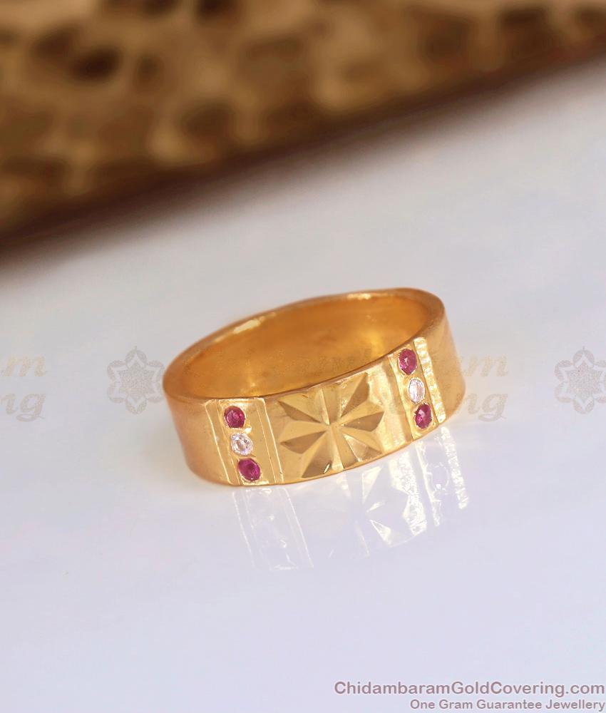 True Impon 5 Metal Ring Gati Stone Collections Shop Online FR1408