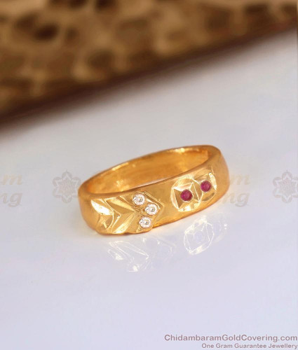 fr1412 latest ruby white stone impon finger ring shop online five metal jewellery 1
