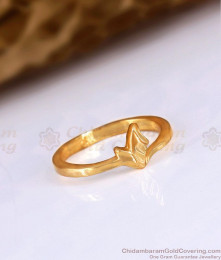 Plain Gold Pattern Impon Ring Collections Leaf Designs FR1469